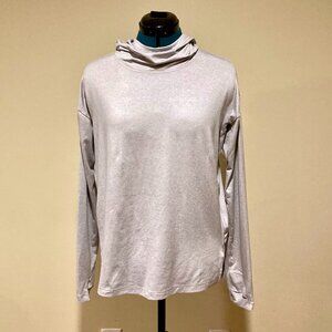 Athleta Uptempo Womens Hoodie Sweatshirt Size SMALL Light Weight Heather Gray